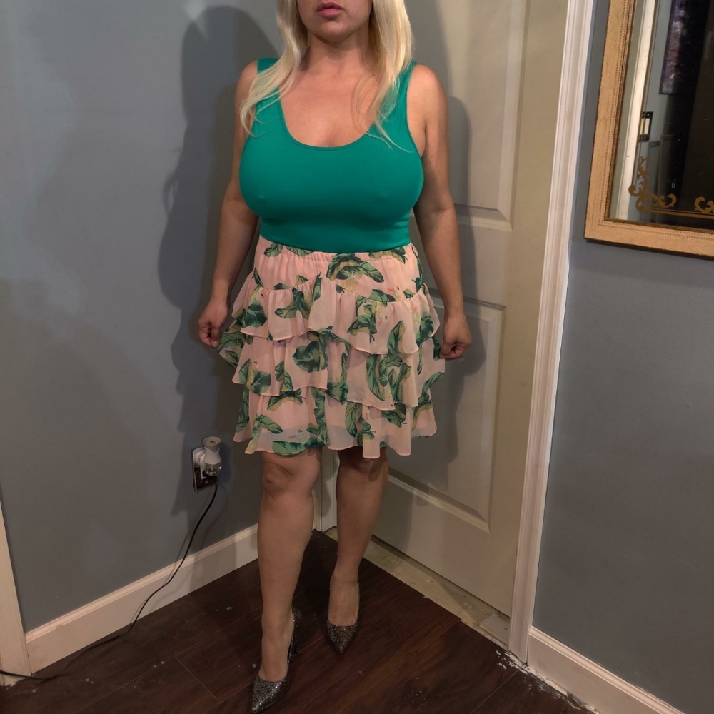 Pink Flamingo Flowy Skirt